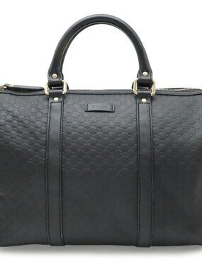 Gucci Micro Guccissima 2-Way Boston Bag Leather Black